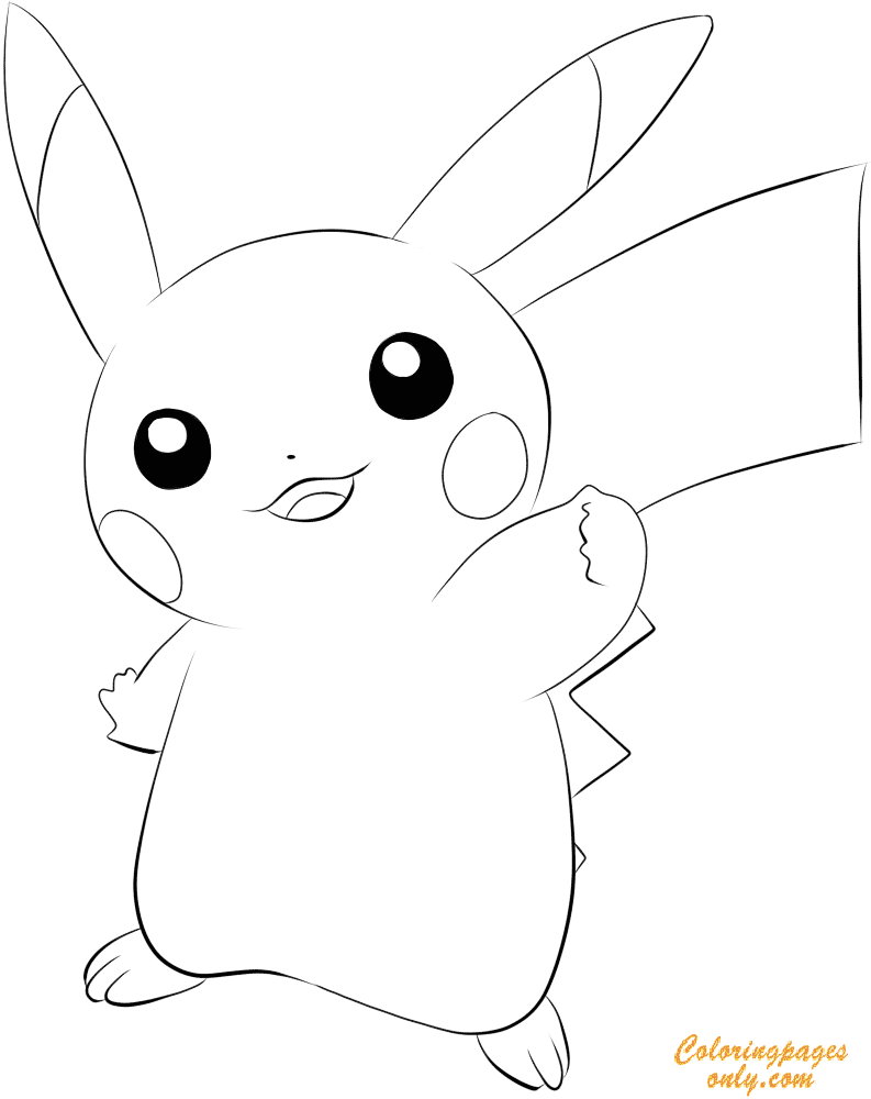 Download Pikachu Generation I Pokemon Coloring Pages - Cartoons Coloring Pages - Free Printable Coloring ...