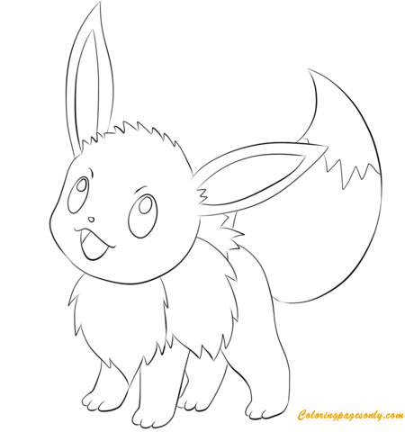 Desenho de Eevee para colorir