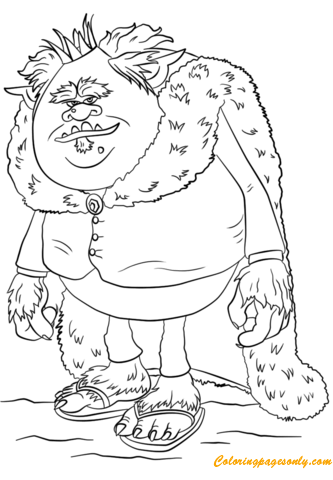 King Gristle Sr from Trolls Coloring Pages