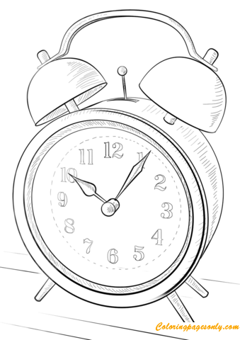 Kids Alarm Clock Coloring Pages