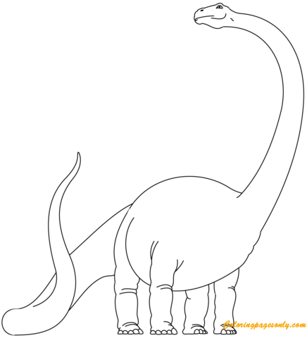 Diplodocus Diplodocid Sauropod Dinosaur Coloring Page
