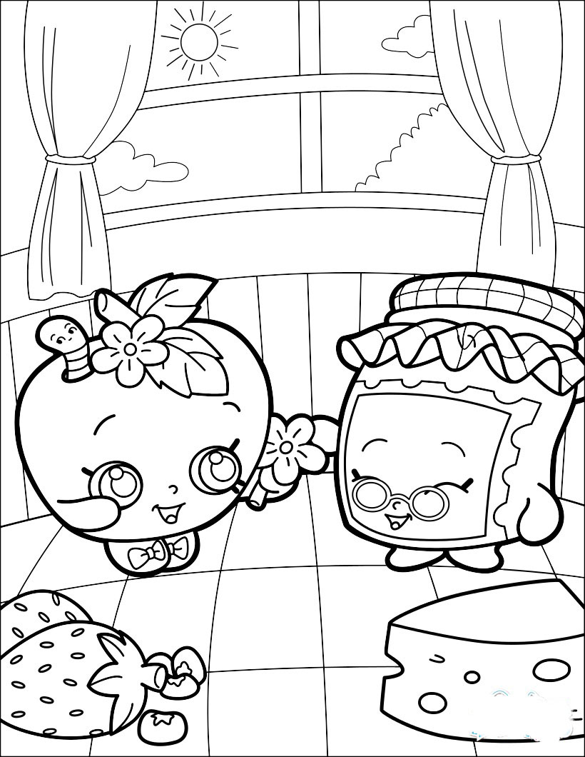 Lovely Gran Jam and Appleblossom Coloring Page