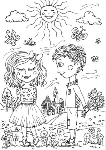 Peter Boy A Date with Spring in May Coloring Pages