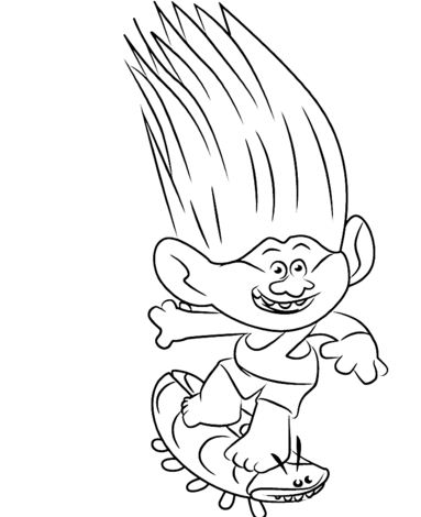 Aspen Heitz From Trolls Coloring Page
