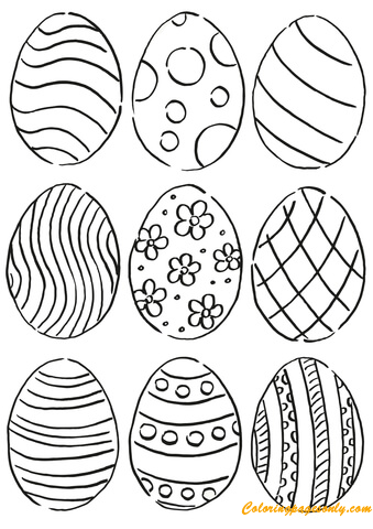 Unique Easter Eggs Coloring Pages - Easter Eggs Coloring Pages