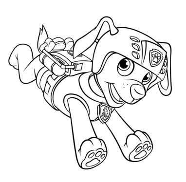 Zuma With Scuba Gear Backpack Coloring Page