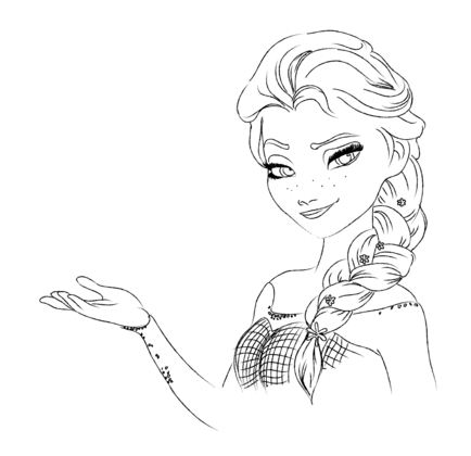 Elsa From The Frozen Coloring Page