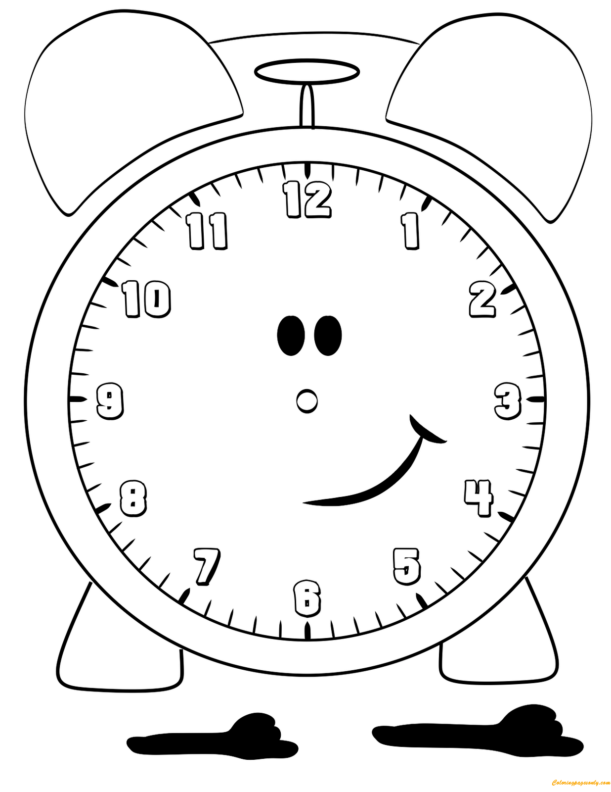 Lovely Alarm Clock Coloring Pages - Clock Coloring Pages ...