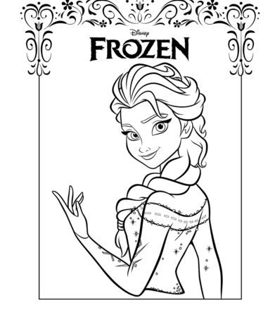 Elsa From The Frozen Movie Coloring Page