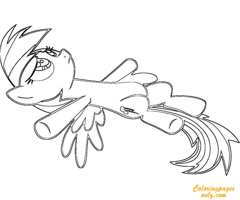 Rainbow Dash Sleeping Coloring Pages