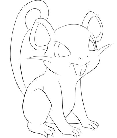 Rattata Coloring Pages
