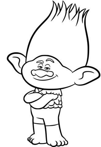 Branch From Trolls Coloring Page