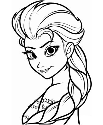 Elsa The Snow Queen Coloring Page