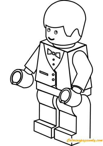 Lego City Waiter Coloring Page
