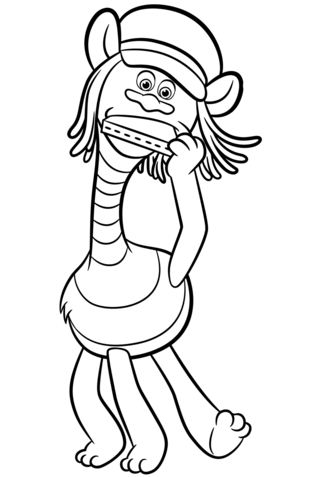 Cooper From Trolls Coloring Page