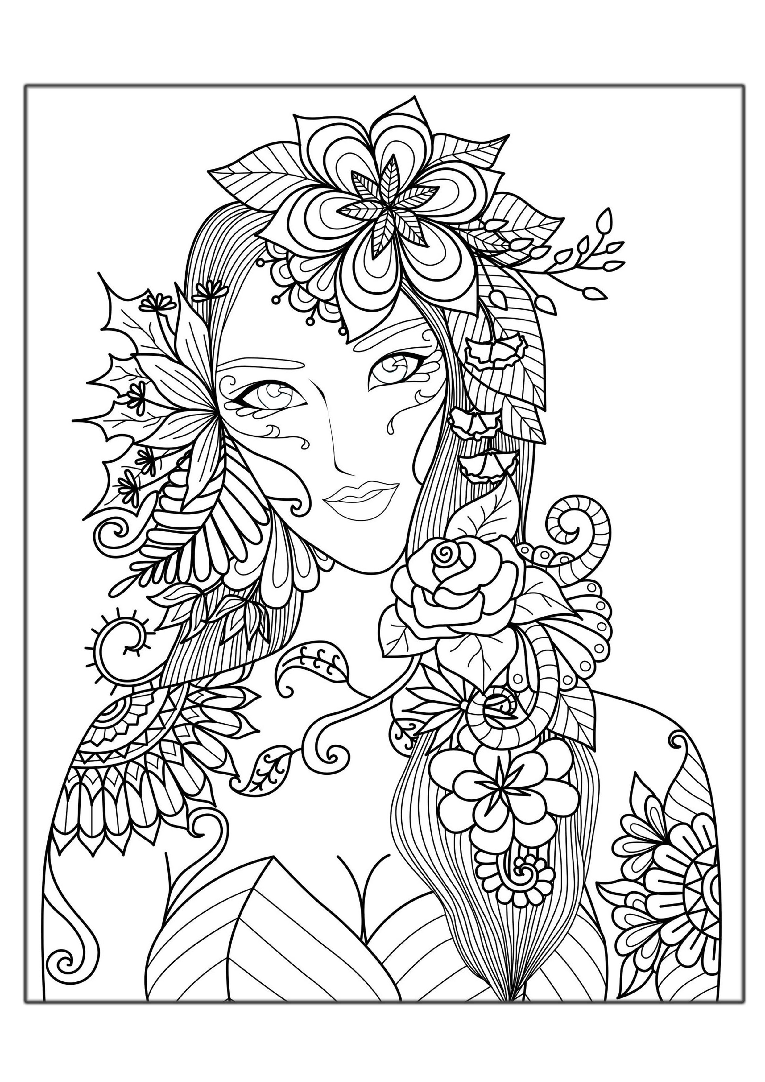 Flower Girl Coloring Pages