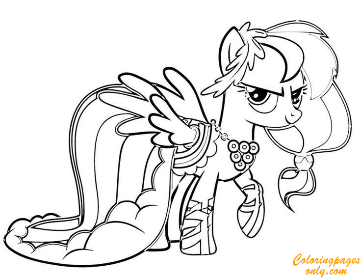 Colorful Rainbow Dash Coloring Pages