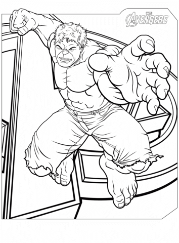The Avengers Hulk Coloring Page