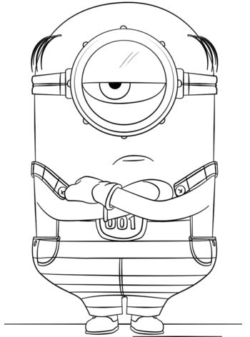 Minion Mel from Despicable Me 3 Coloring Page