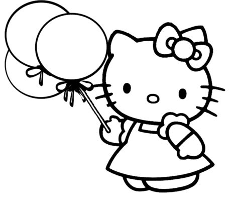 Hello Kitty Riding A Car Coloring Page - Free Coloring Pages Online