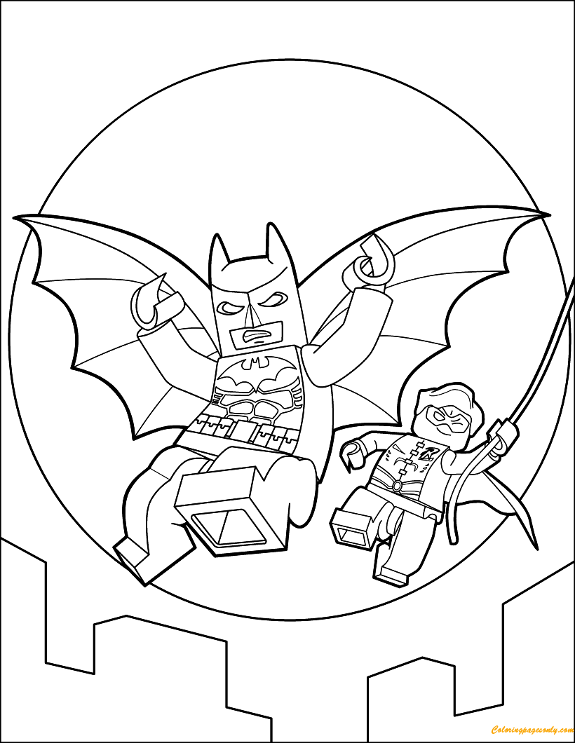 Lego Batman Flying Coloring Page Free Printable Coloring Pages