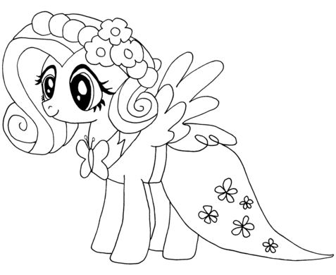 My Little Pony Fluttershy Coloring Page