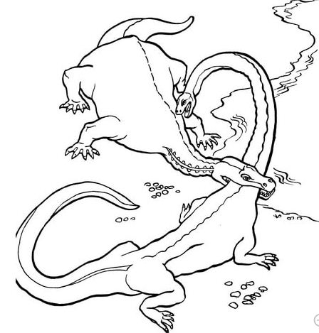 Notosaurus And Tanistrofus Coloring Pages