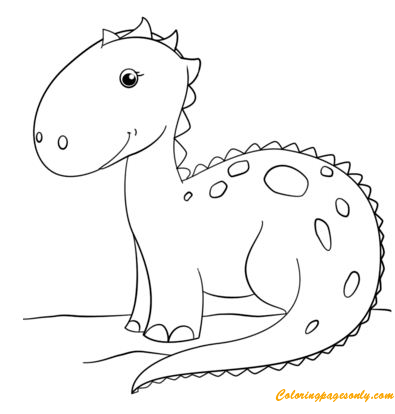 Lindo dinosaurio de dibujos animados de Misc. dinosaurios