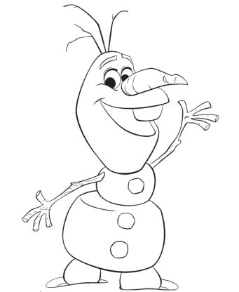 Olaf, A Snowman Coloring Page