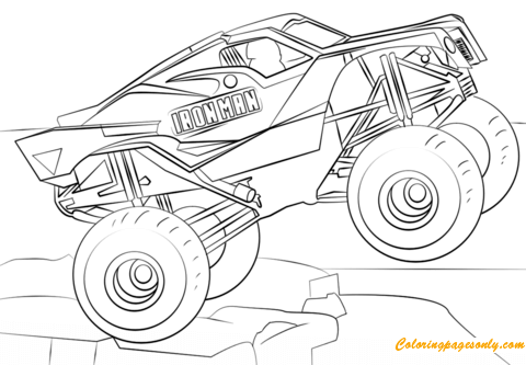 iron man monster truck coloring page  free coloring pages