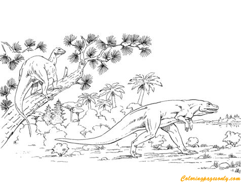 Megalosaurus And Hypsilophodon from Ornithischian Dinosaurs