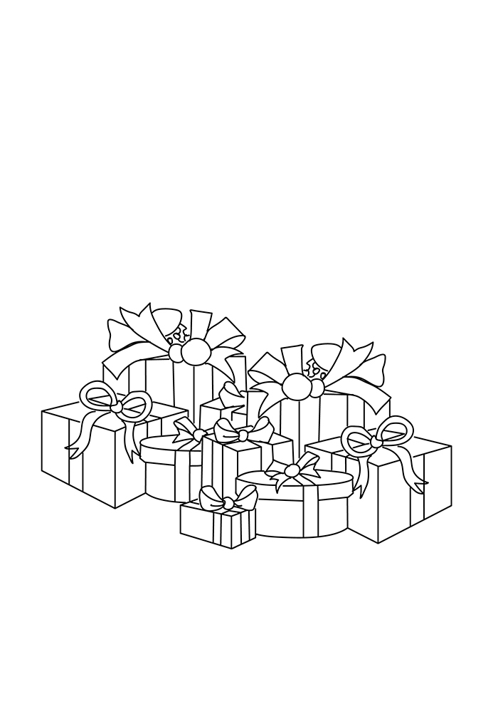 Preparing Christmas Gifts Boxes Coloring Pages