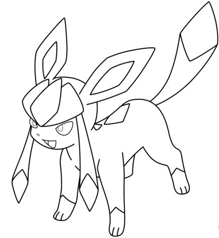 Glaceon Pokemon Coloring Page