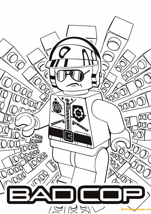 lego bad cop coloring page  free coloring pages online