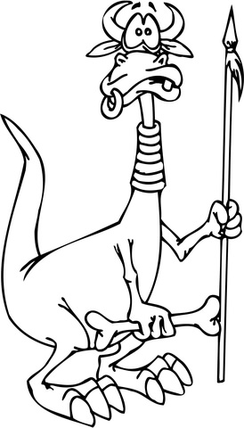 Funny Dragon Member of the Tribe Coloring Pages