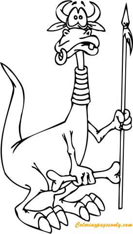 Funny Dragon Member of the Tribe Coloring Pages