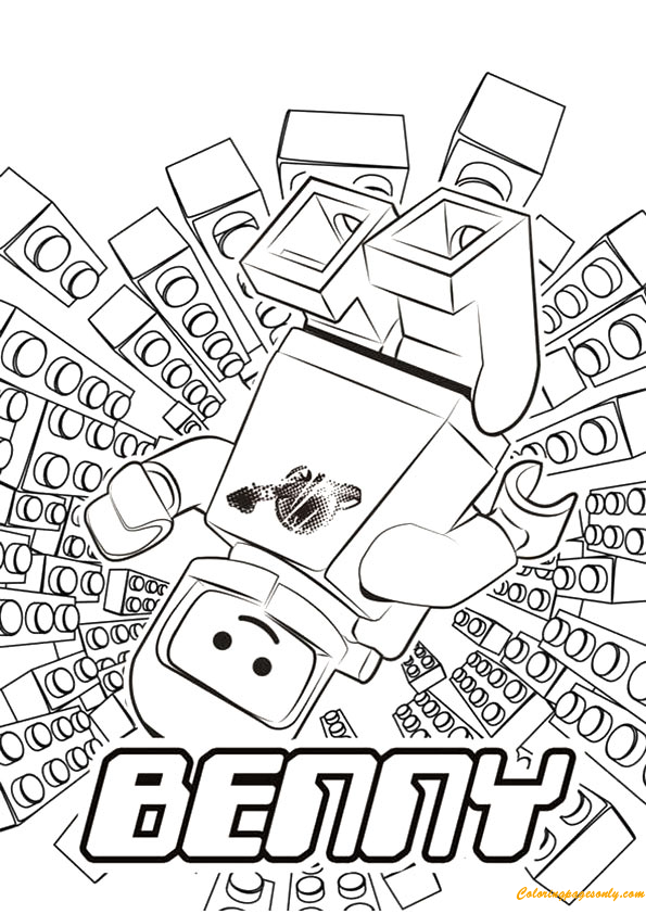 Lego Benny Coloring Pages