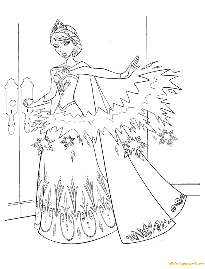 81  Elsa Dress Coloring Pages  HD