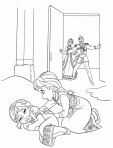 Elsa’s Magic Ice Hits Anna Coloring Pages