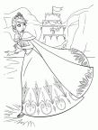 Elsa Freezes All Of Arendelle Coloring Pages