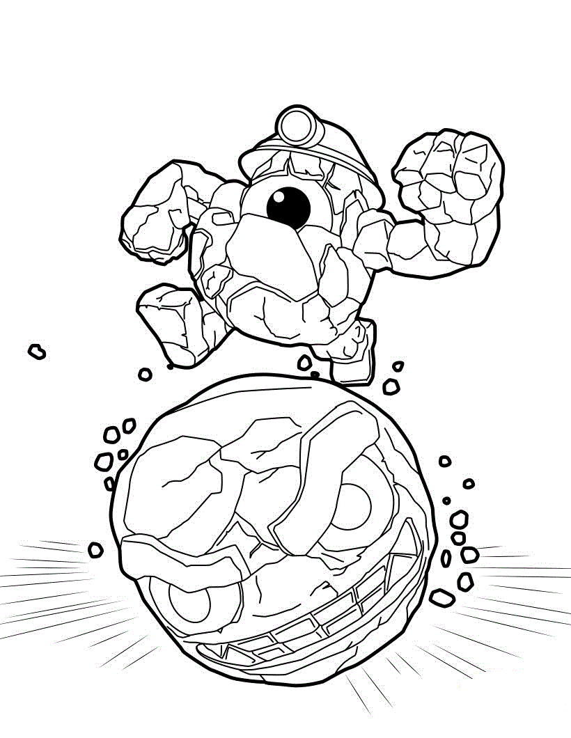 Rocky Roll Skylanders Coloring Pages