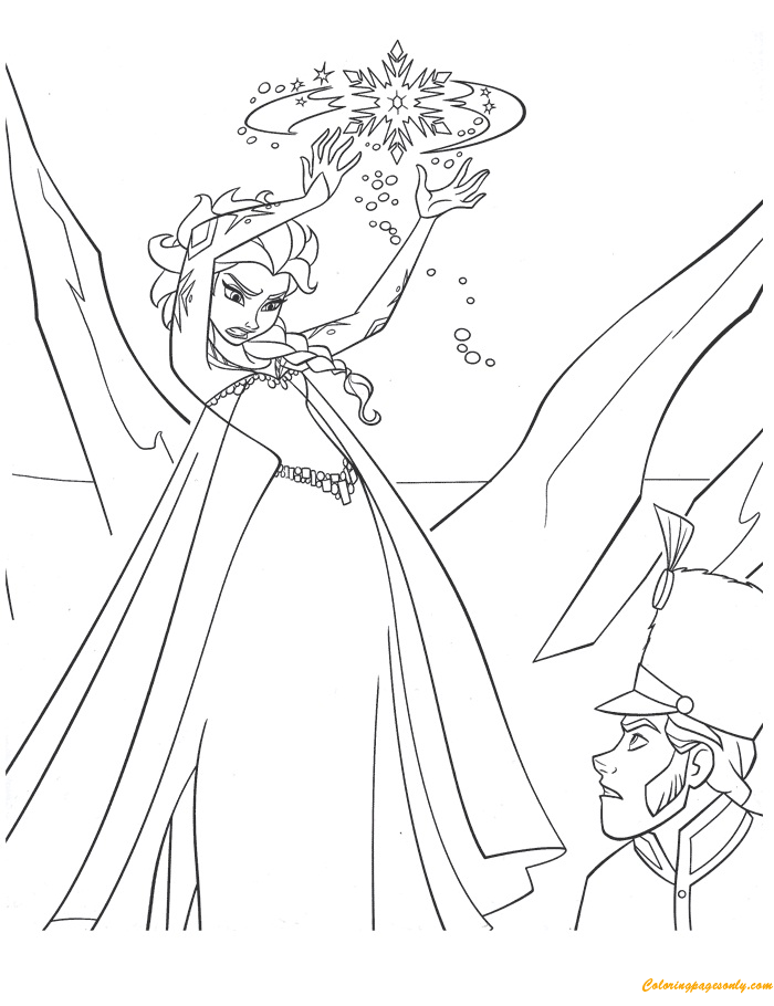 Elsa Angry With Hans Coloring Pages