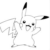 Pokémon GO Pikachu Celebrating Coloring Page