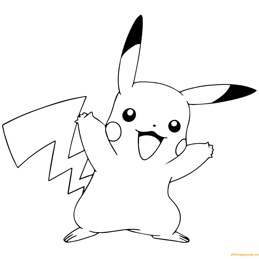 Pok mon GO Pikachu Celebrating Coloring Pages Pokemon Characters 