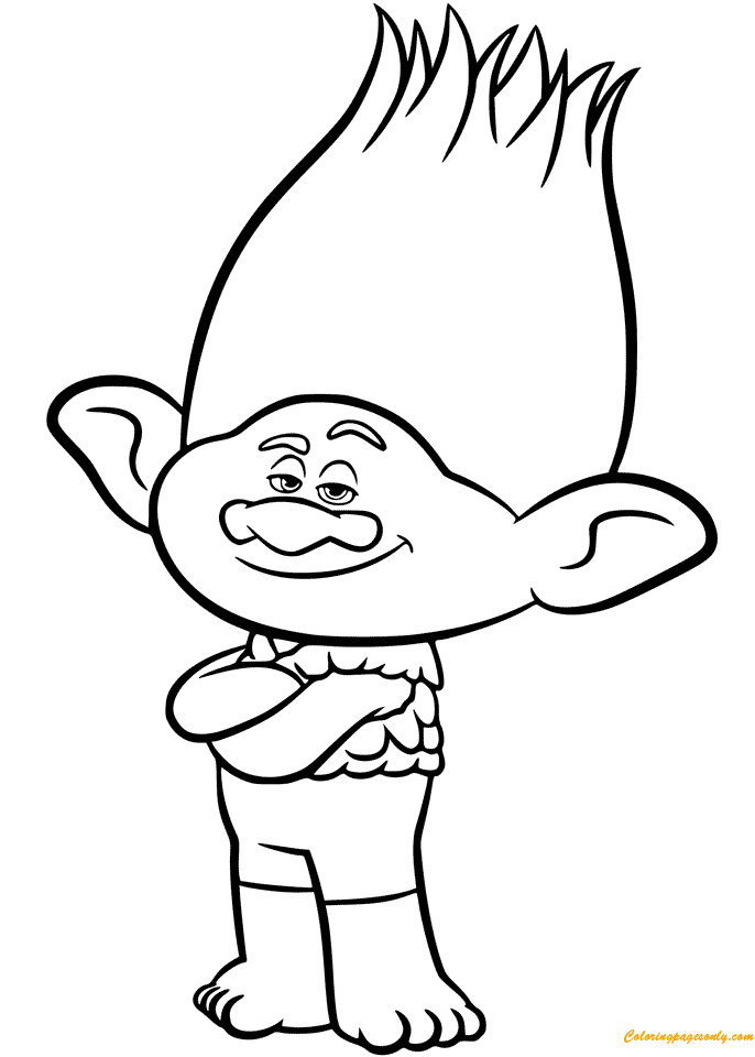 Branch From Trolls Coloring Pages
