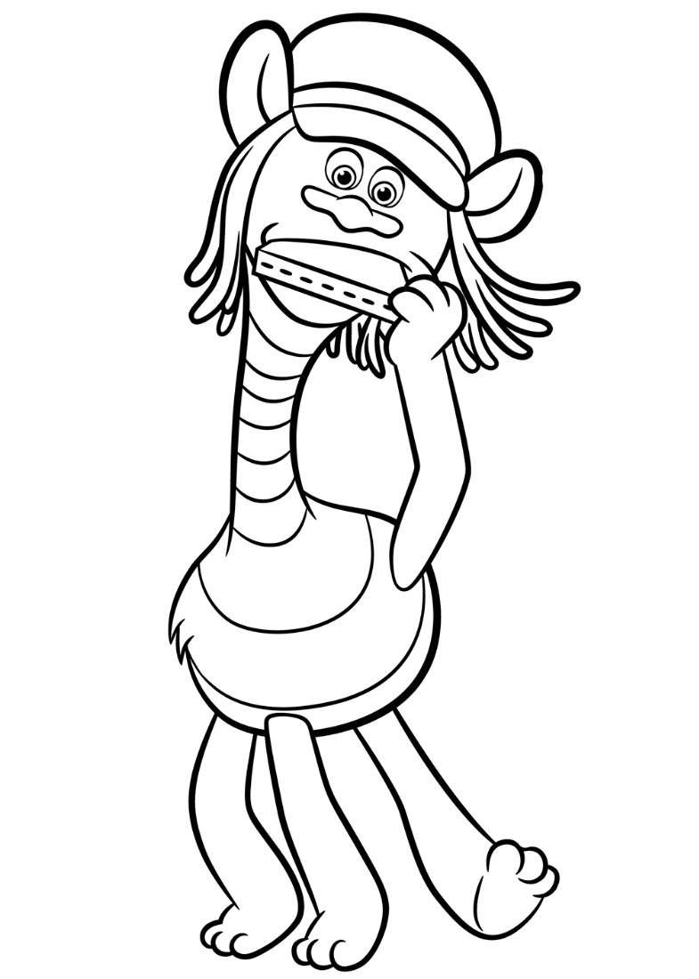 Cooper From Trolls Coloring Pages