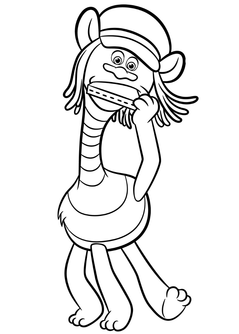 Cooper From Trolls Coloring Page - Free Coloring Pages Online