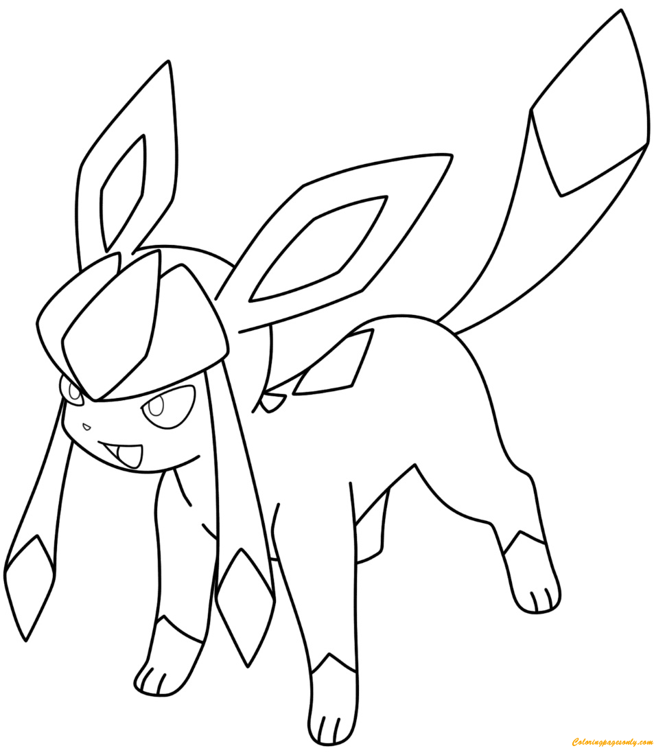 Glaceon Pokemon  Coloring  Page  Free  Coloring  Pages  Online 