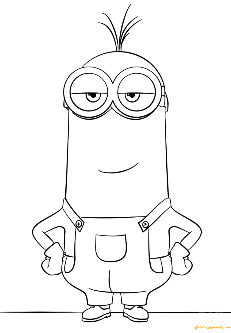 Minion Kevin Coloring Pages Free Printable Coloring Pages