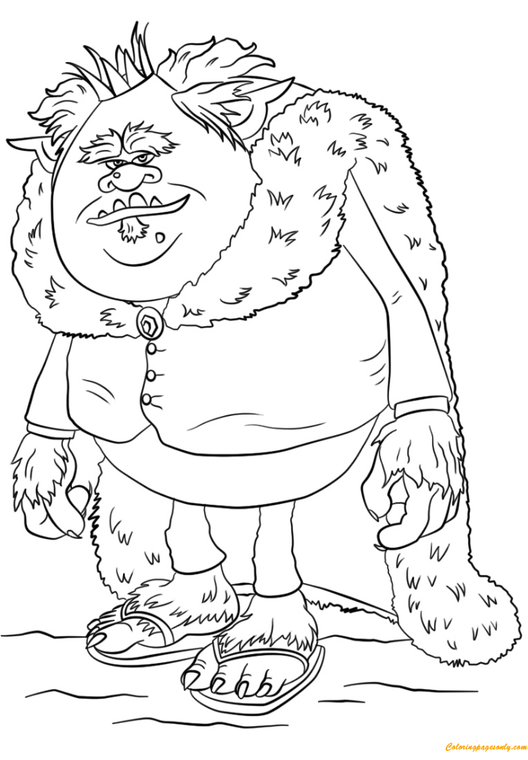 King Gristle From Trolls Coloring Page - Free Printable Coloring Pages